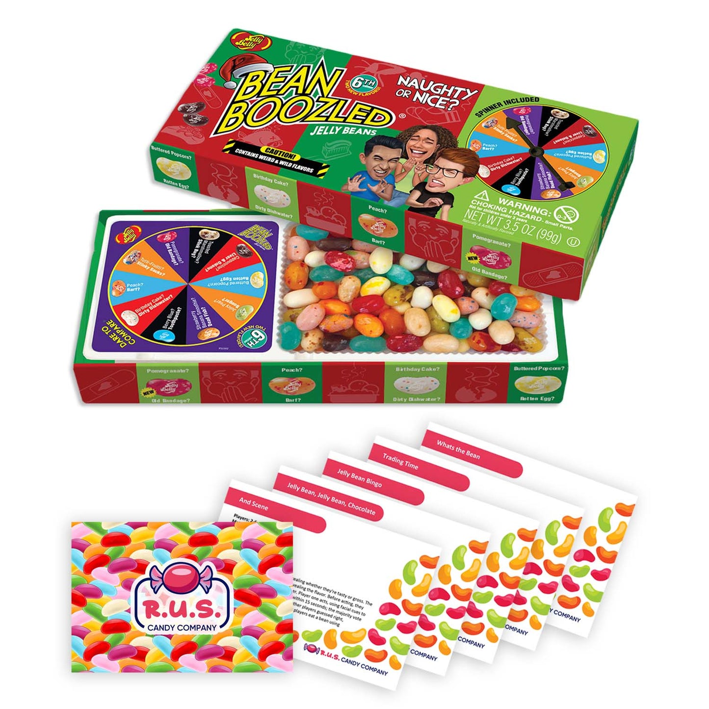 Naughty or Nice Bean Boozled Jelly Beans with card game