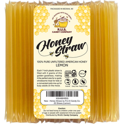 Honey Straws- 25 Pack- Lemon