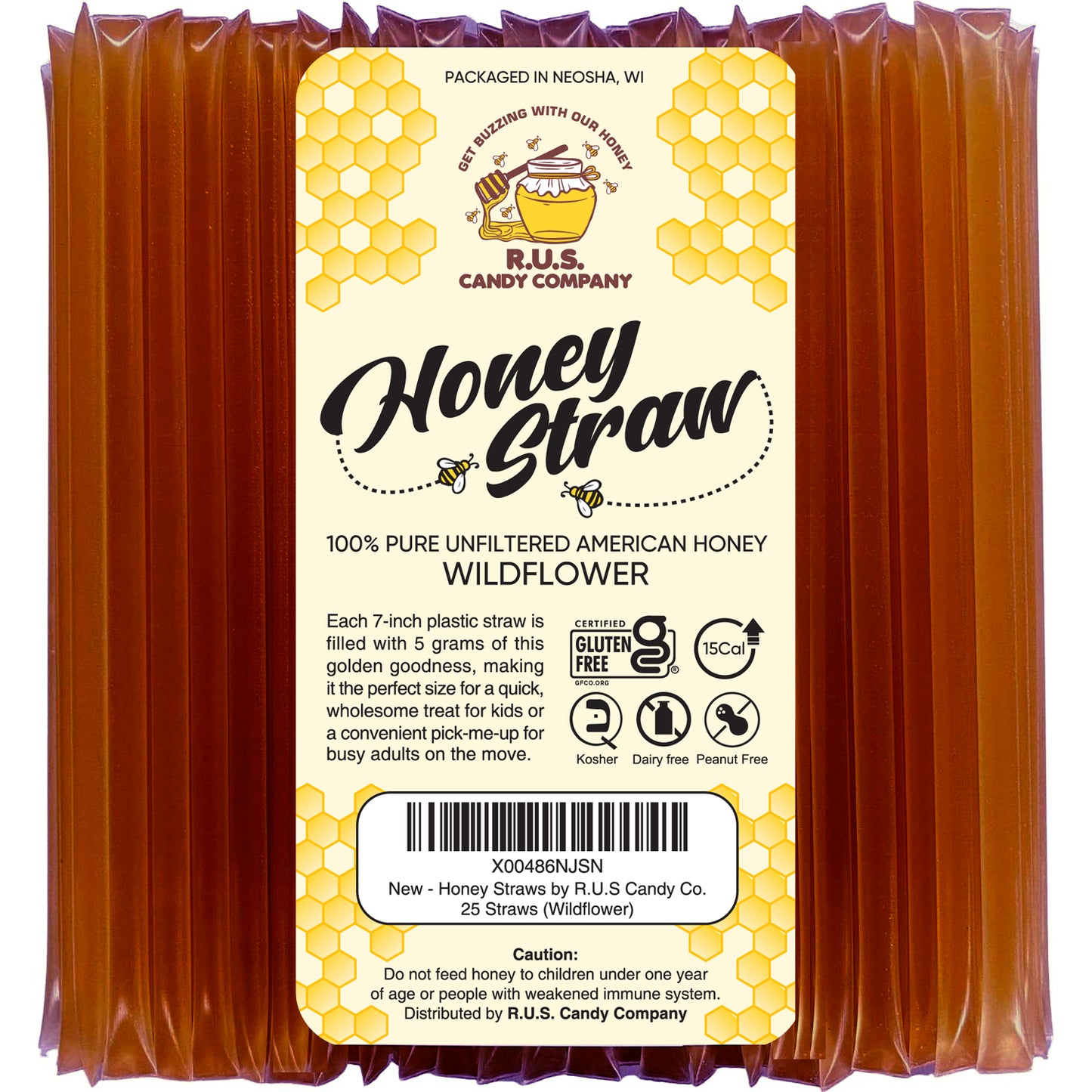 Honey Straws- 25 Pack- Wildflower