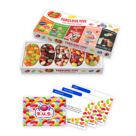 Fabulous Five Jelly Bean Gift Box with game cards