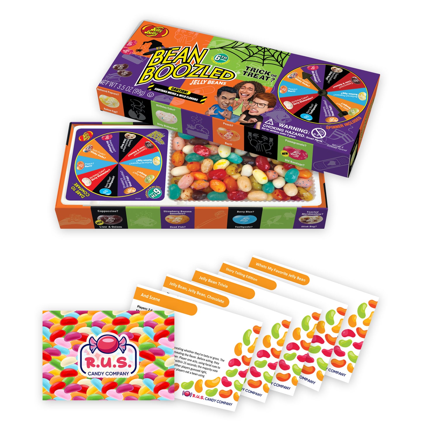 Trick or Treat Bean Boozled Jelly Beans with card game